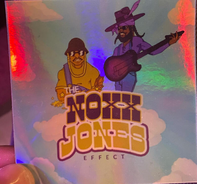 Illustration for NoxxJones turned into merch ( stickers)
